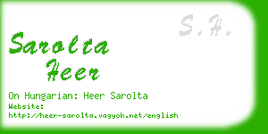 sarolta heer business card